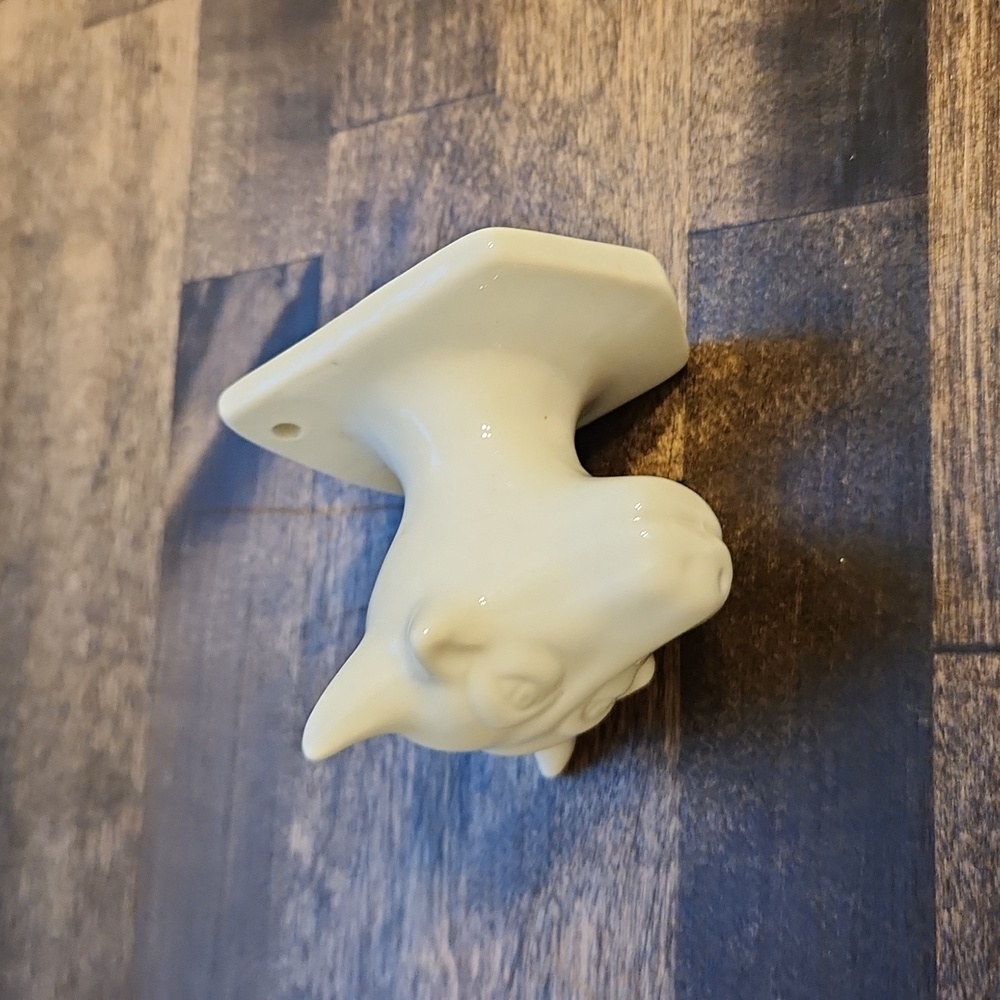 Vintage Ceramic Bull Head Wall Hook - Picture 3 of 8